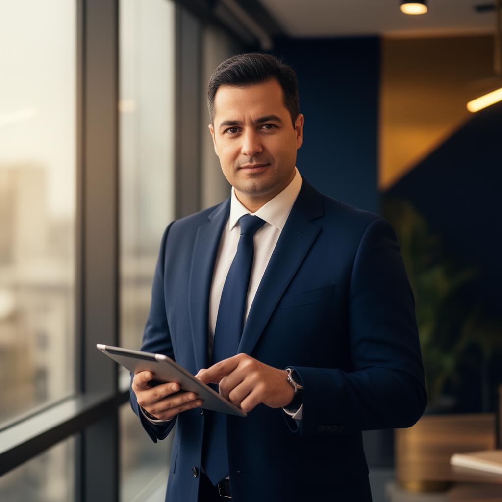 Business owner reviewing credit options